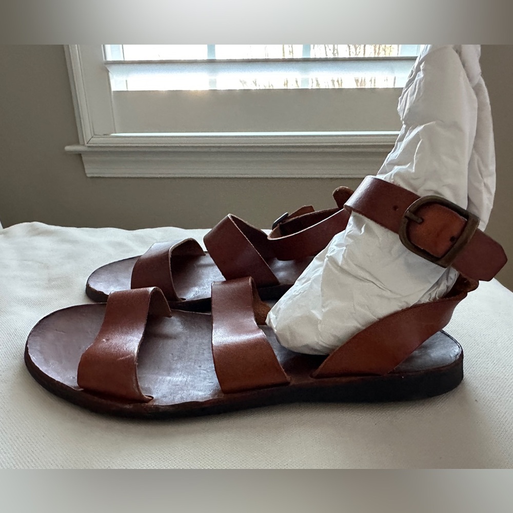 Brador Brown Leather Women's Sandals